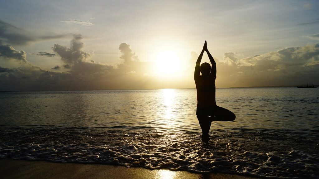 Beach yoga sunset 1835213